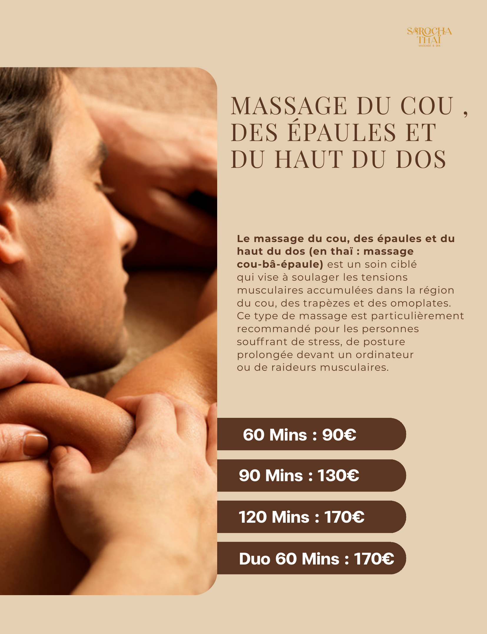 Massage du cou et épaules