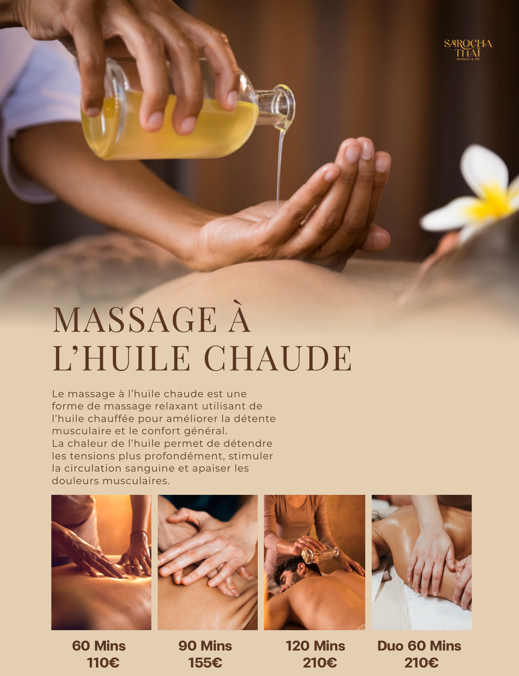 Massage à l'huile chaude